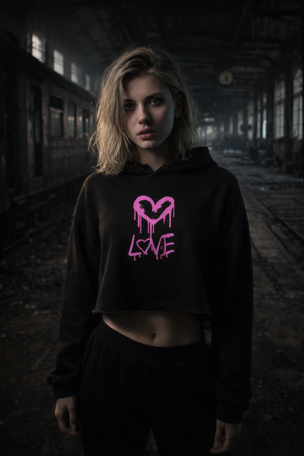 Love Bleeds Crop Hoodie