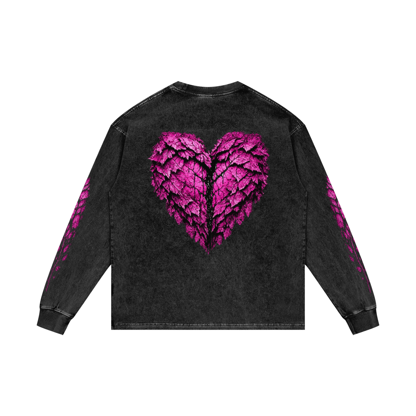 LOVE BLEEDS: Acid Wash Oversize Long Sleeve T-Shirt