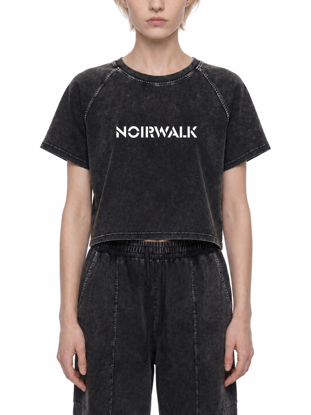 Women's Mineral Wash Raglan Crop T-Shirt