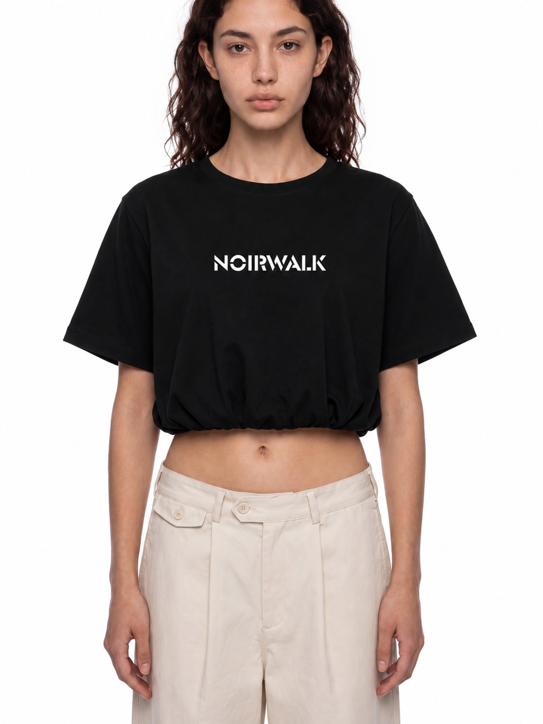 Women’s Crop Bubble Hem T-Shirt