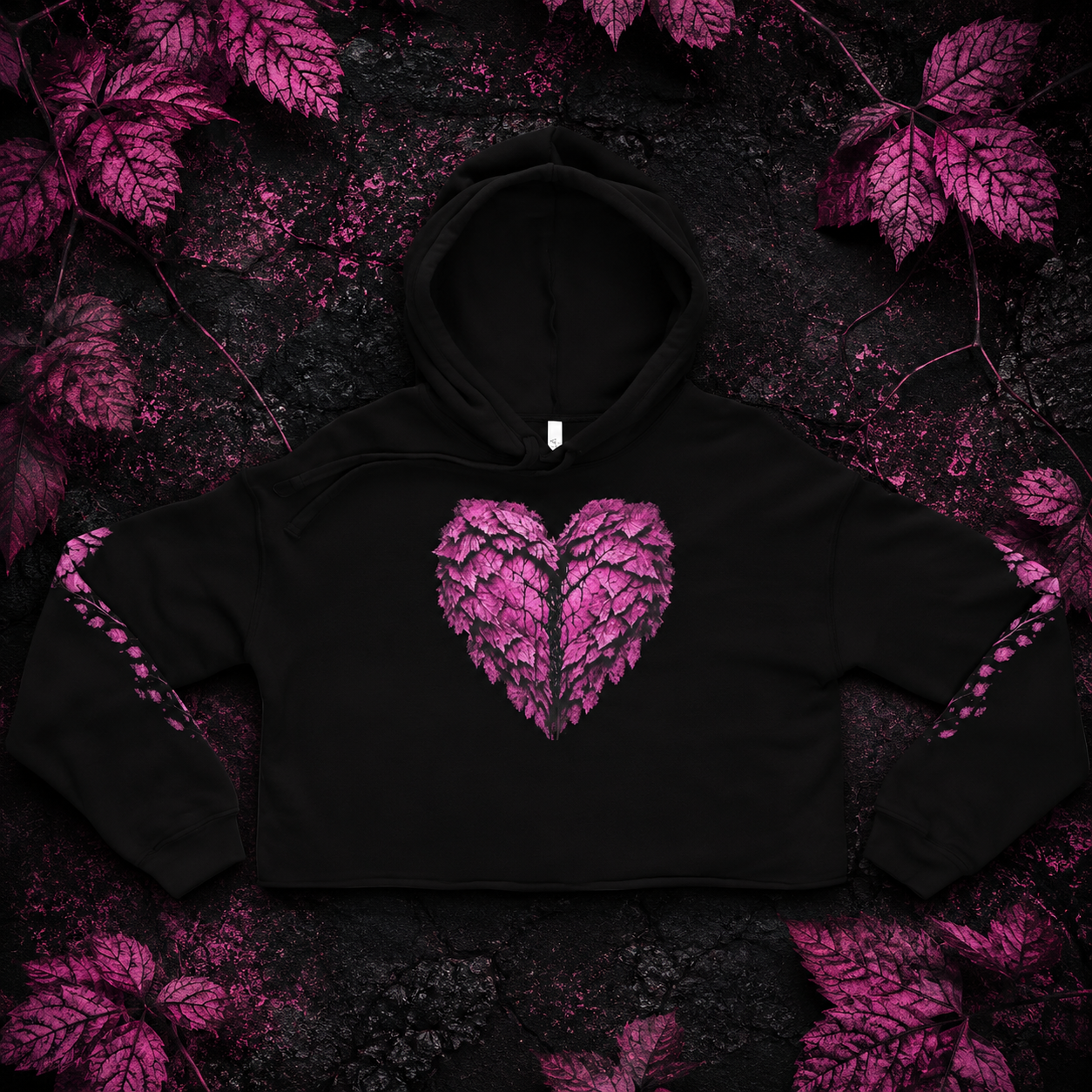 LOVE BLEEDS CROPPED HOODIE