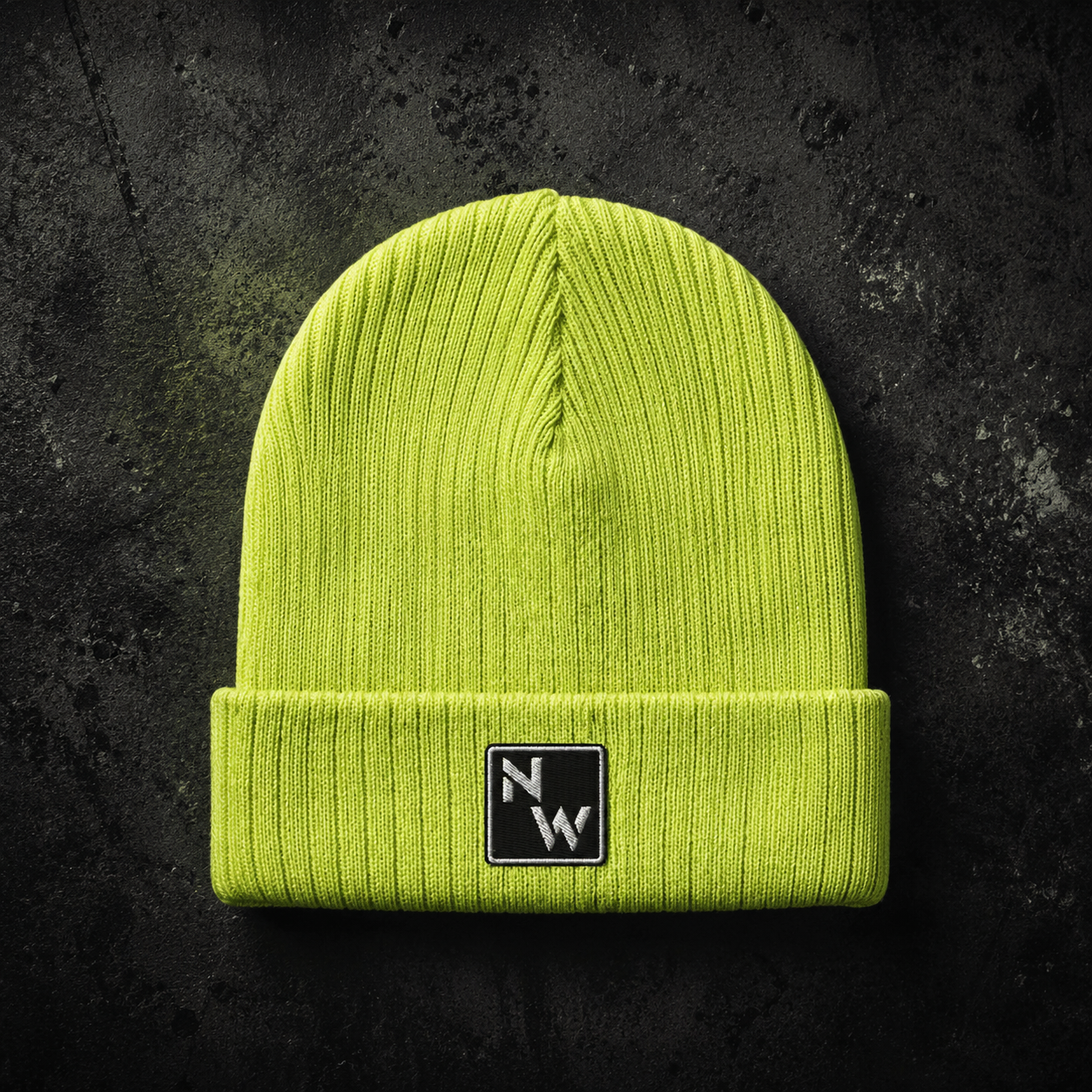 NW Logo Ribbed Knit Beanie