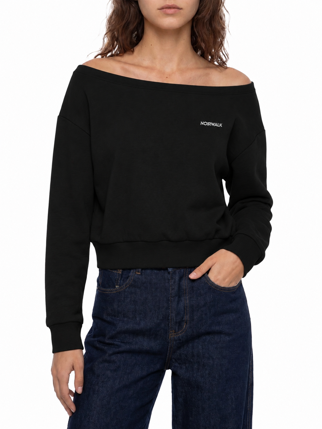 Women's Off-Shoulder Sweatshirt