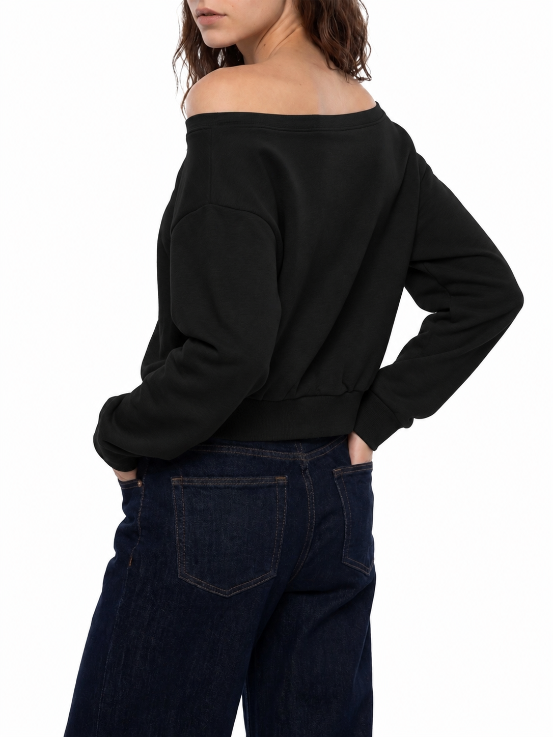 Women's Off-Shoulder Sweatshirt