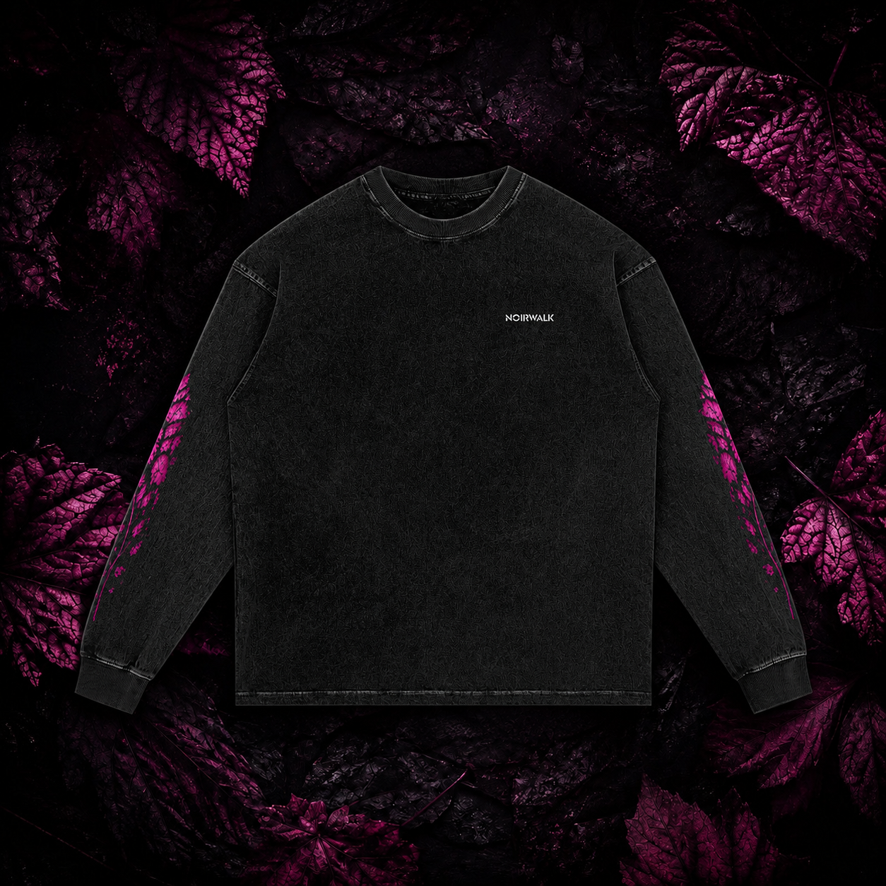 LOVE BLEEDS Acid Wash Oversize Long Sleeve T-Shirt
