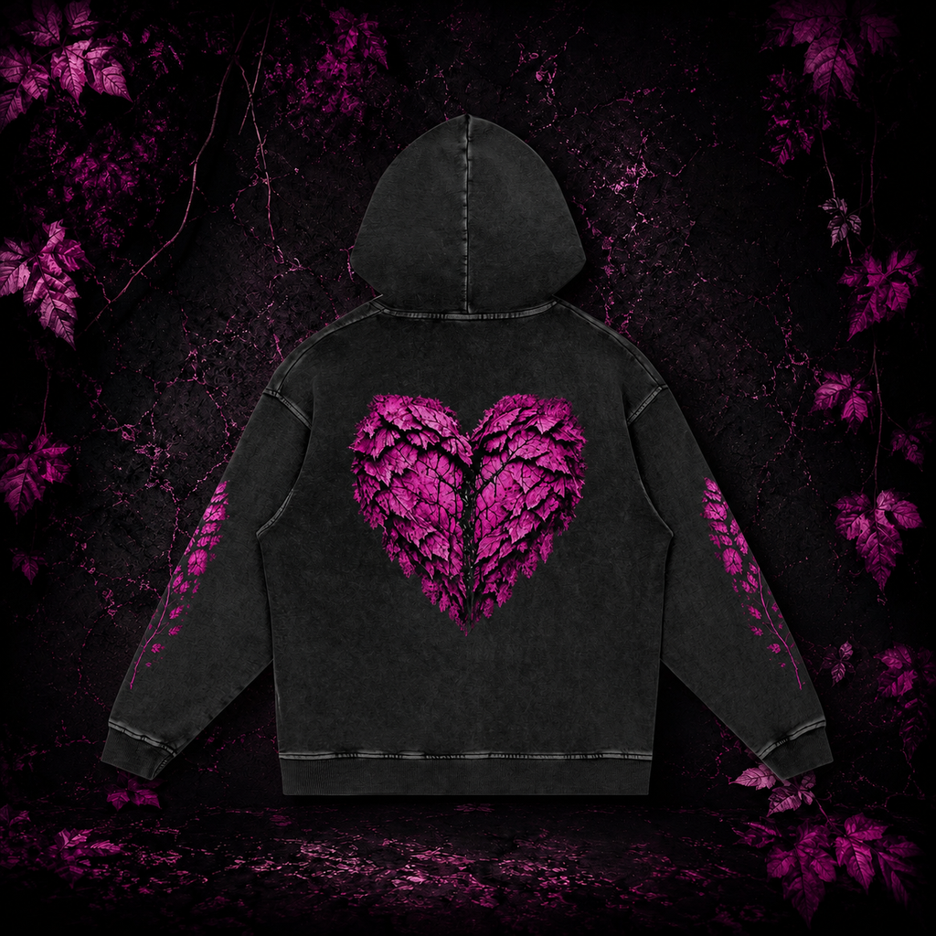 Snow Washed Loose Cotton Hoodie