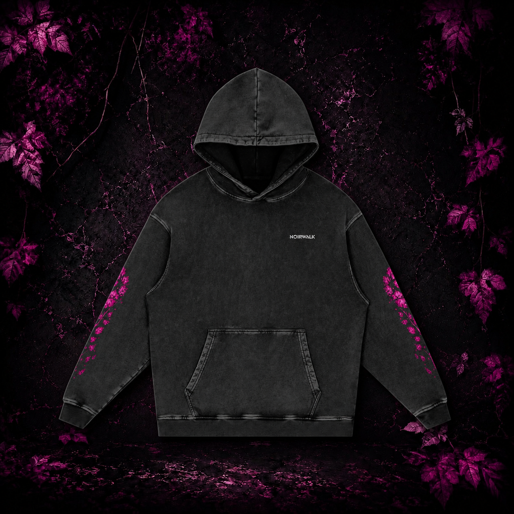Snow Washed Loose Cotton Hoodie