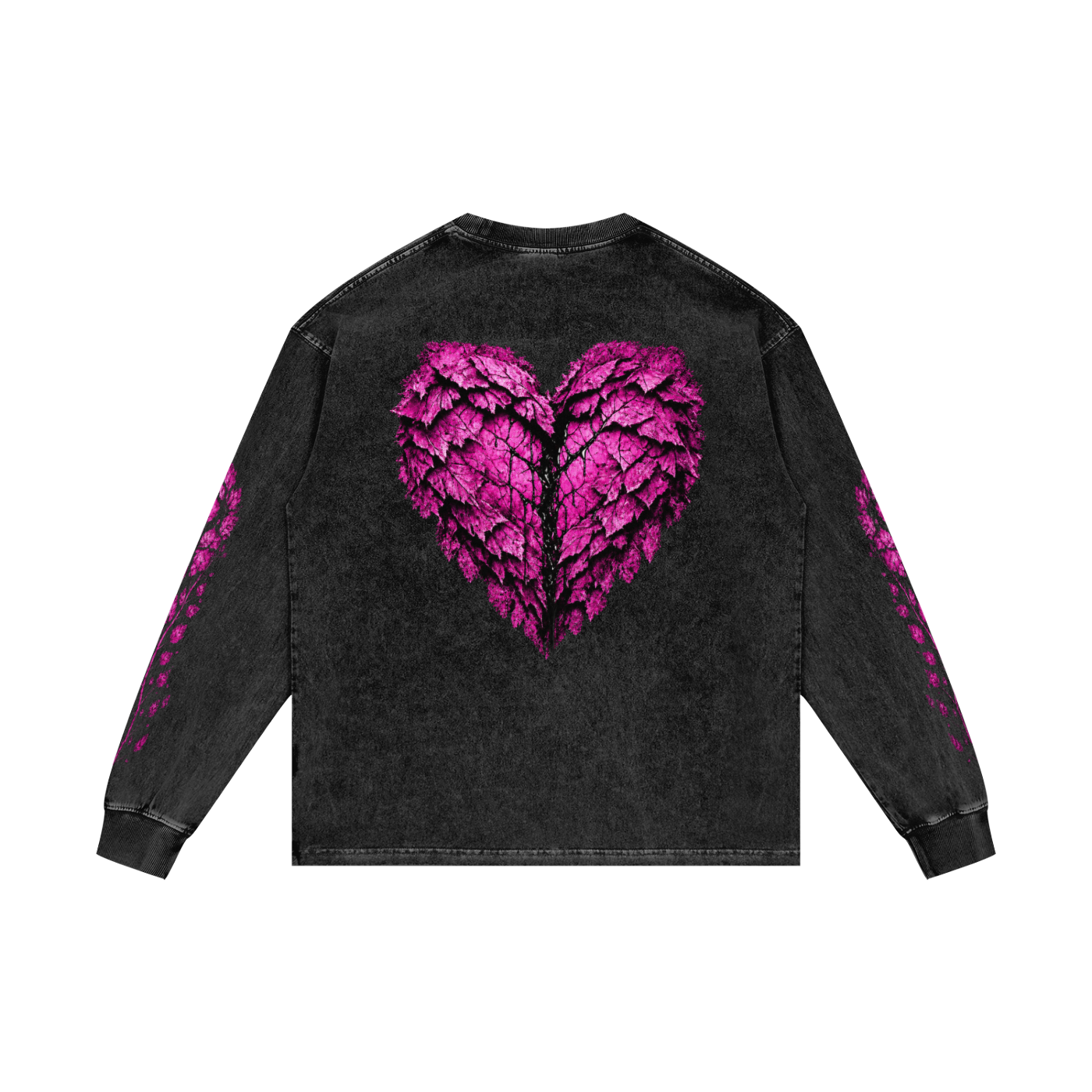 LOVE BLEEDS Acid Wash Oversize Long Sleeve T-Shirt