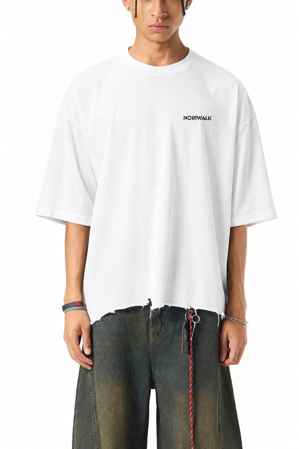NW signature raw-hem boxy T-shirt